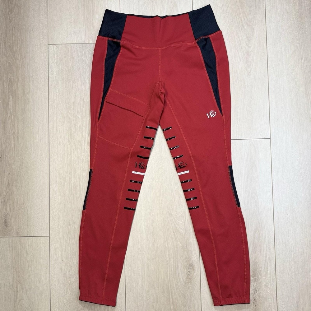 Horseware Ireland HW Tech Riding Tights Red Black‎ Women's XL Equestrian Pants